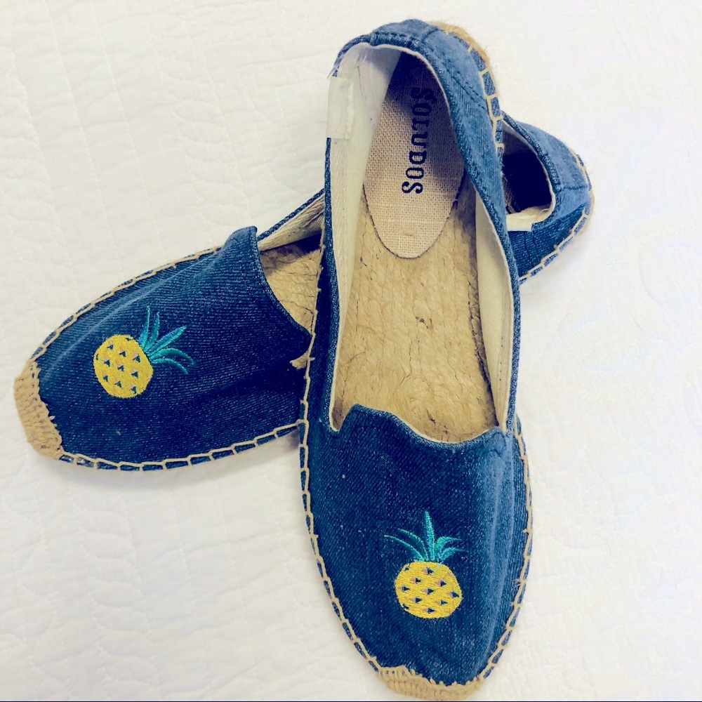 Soludos Denim Pineapple shoes Sz 8 - Picture 3 of 8